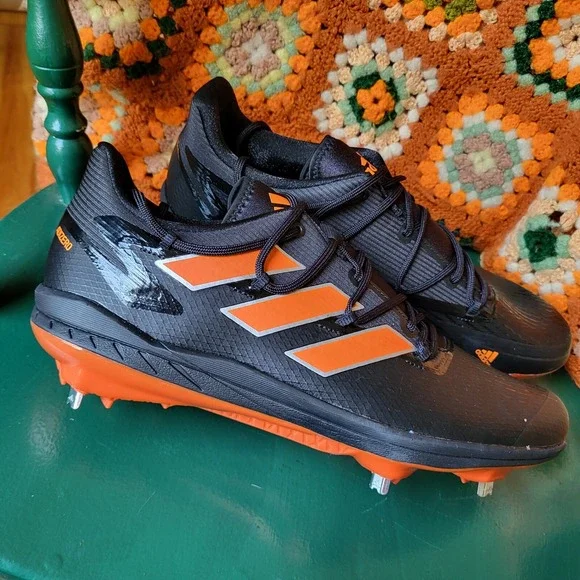 Adidas Adizero Afterburner Baseball Cleats Mens Black Metal